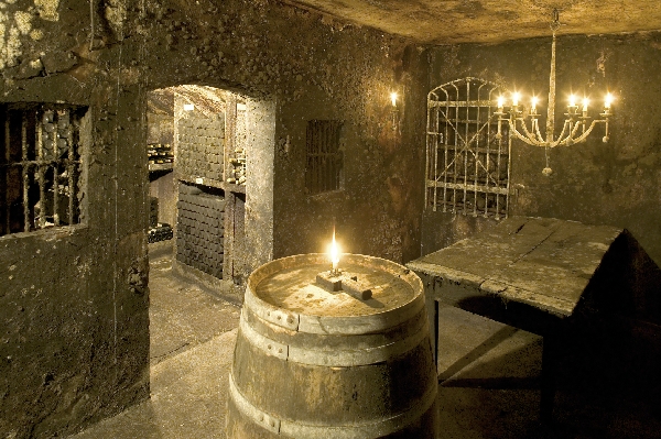 Diese Abbildung zeigt den Keller von Weingut Wittmann.
