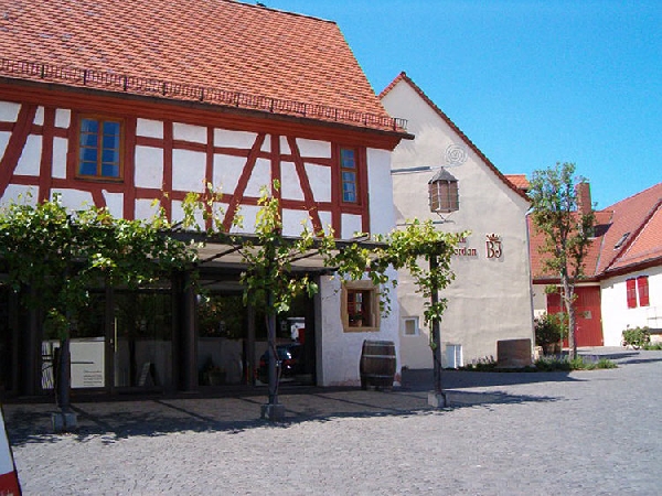 Das Foto zeigt die Vinothek des Weinguts Geheimer Rat Dr. von Bassermann-Jordan in Deidersheim, Pfalz.