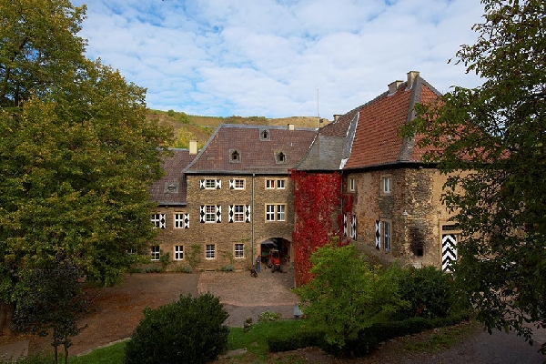 Das Foto zeigt Schloß Wallhausen, Sitz des  Prinz zu Salm-Dalberg´sches Weinguts.