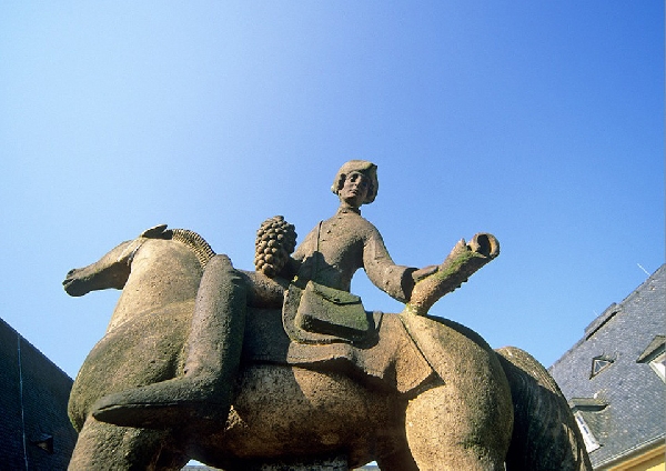 Das Foto zeigt den Spätlesereiter auf Schloss Johannisberg.