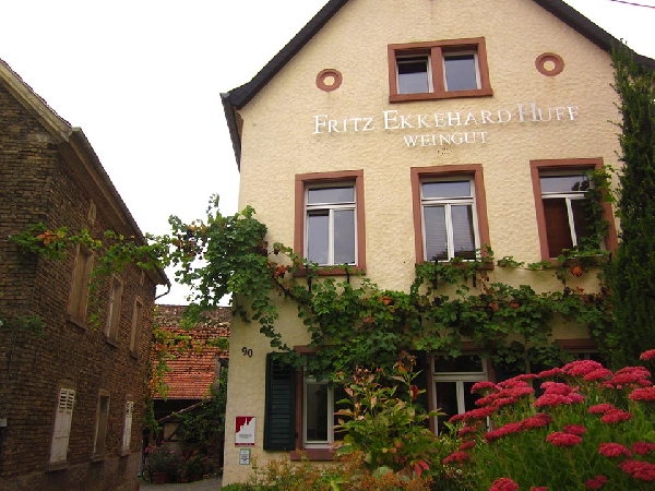 Das Foto zeigt das Gutshaus von Weingut Fritz Ekkehard Huff in Nierenstein-Schwabsburg.