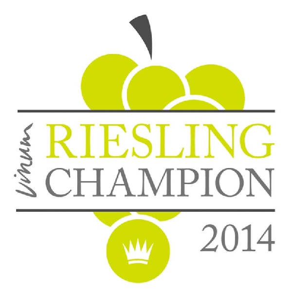 Das Foto zeigt das Logo der Veranstaltung Vinum Riesling Champion 2014,